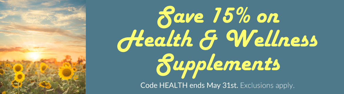 Save 15% on Health & Wellness Supplements