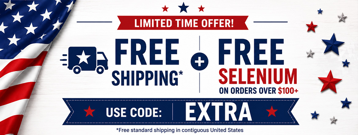 FREE Shipping* + FREE Selenium on $100+