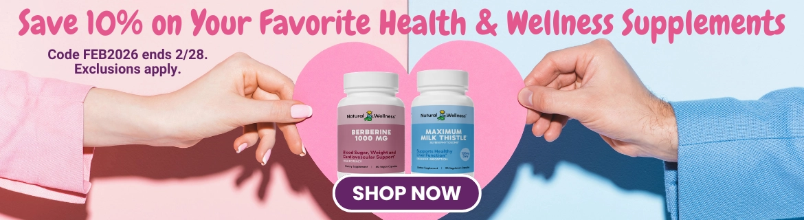 Save 10% on Health & Wellness Supplements