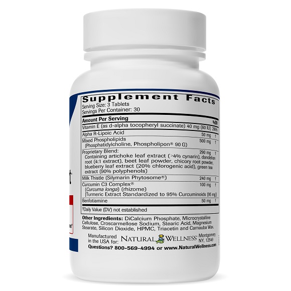 Clinical LiverSupport - Supplement Facts Large