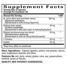 Healthy Mood - Supplement Facts