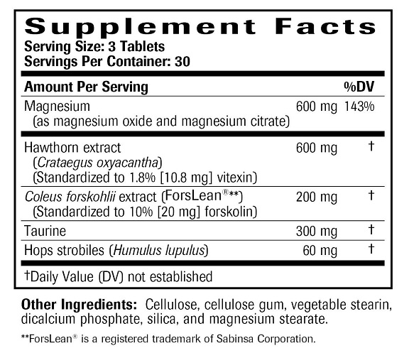 Blood Pressure Complex Ingredients