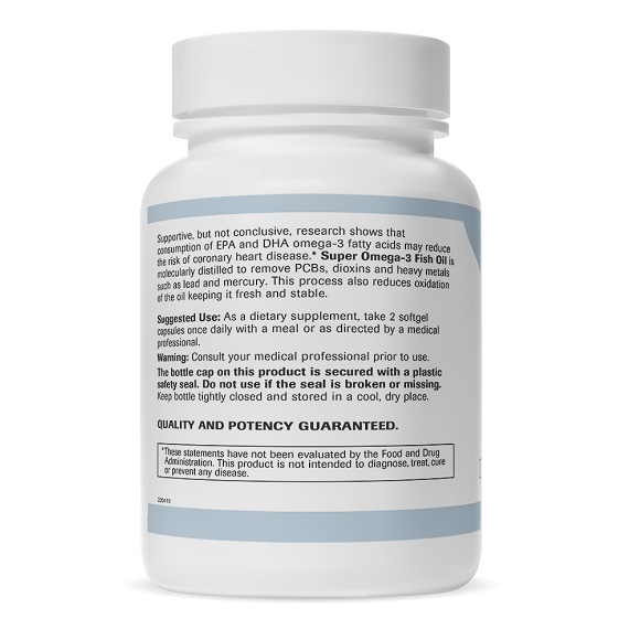 Super Omega-3 Fish Oil - Supplement Facts Large