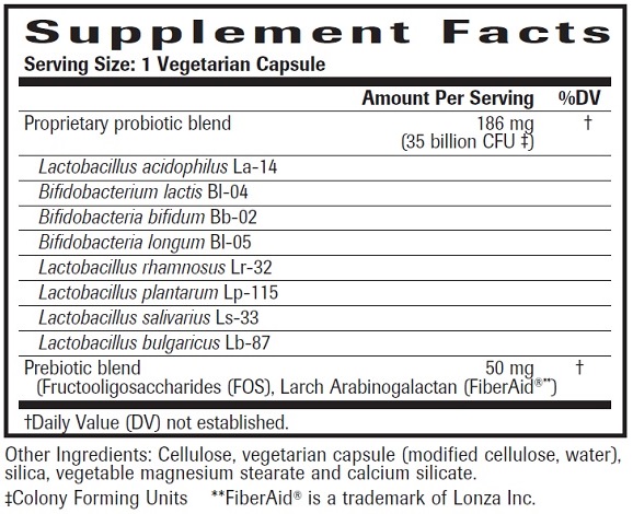 Ultra Probiotic Formula Ingredients