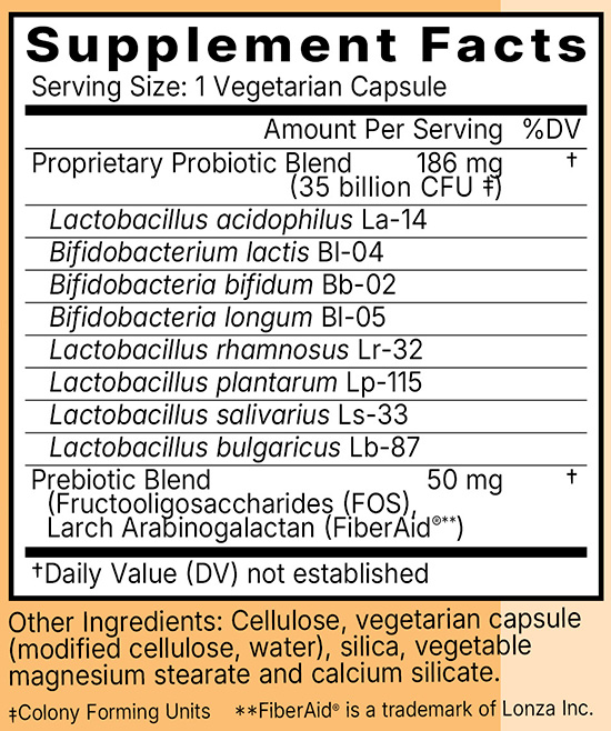 Ultra Probiotic Formula Ingredients