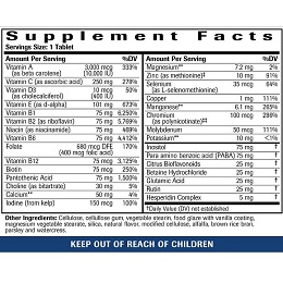 Clinical Multi-Vitamin - Label