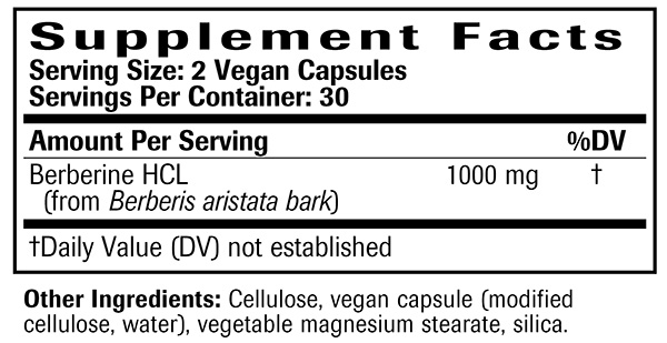 Berberine HCL 1000mg Ingredients