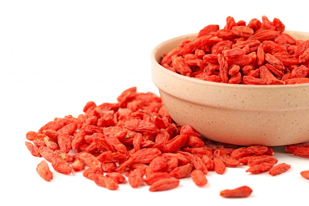 Goji berries contain lots of antioxidants.