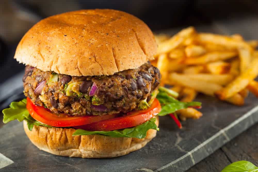 Homemade Vegan Mushroom Bean Burger